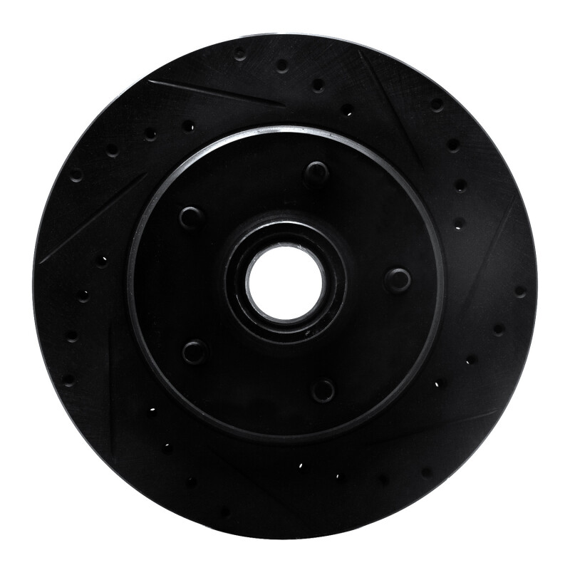 Chevrolet ASTRO Brake Rotor (1) - Front Right - R1 Concepts - Drilled & Slotted - Black - `90-`02